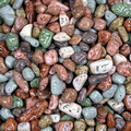 Chocolate Rock Candy in colorful river stones candy shells